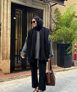 Teddy Bodywarmer Zwart – Modest Warme Bodywarmer Dames