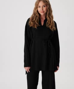 Polokraag Twin Set Zwart – Tijdloze Modest Set Dames