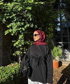 Tuniek Met Wijde Mouwen Zwart – Elegante Modest Tuniek Dames