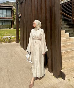 Beria Jurk Wit – Elegante Modest Jurk Dames