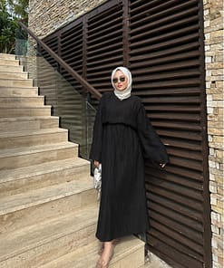 Beria Jurk Zwart – Modest Lange Jurk Dames