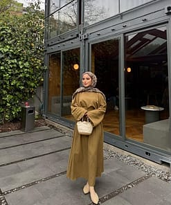 Linnen Twinset Olijfgroen – Modest Zomer Set Dames