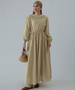 Linnen Maxi Jurk Butter Yellow – Modest Zomer Jurk